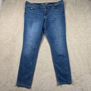 Universal Thread Womens Mid-Rise Skinny Jeans‎ Blue Medium Wash Size 18/34R